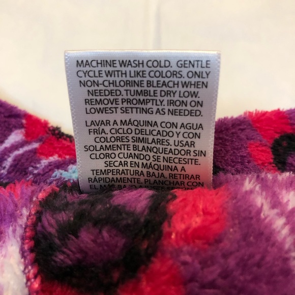 Faded Glory Girl’s Elastic Waist Peace Design Purple Peony Pajama Bottom size L - Picture 8 of 8